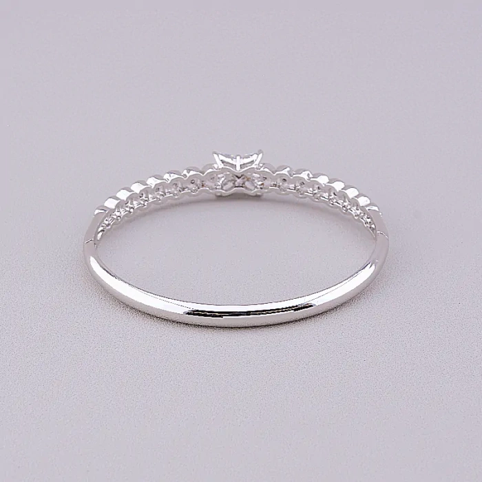 🏷️️ Браслет шарнірний Xuping Фіаніт 17 см (родій) ss_63313