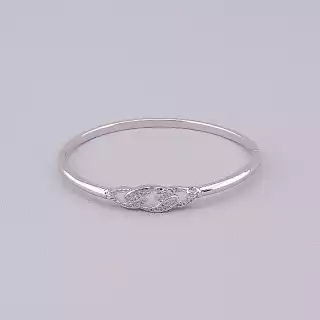 Браслет шарнірний Xuping Фіаніт 18 см (родій)