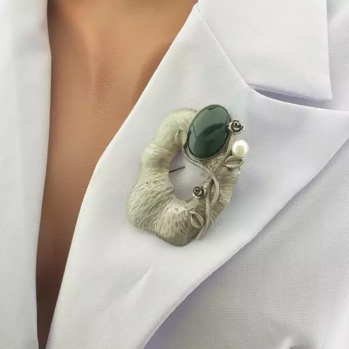 🏷️️ Брошка гілка Агат, Майорка ss_100828