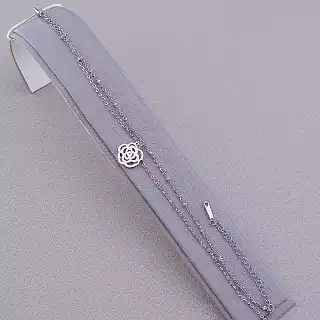 Браслет з карабіном на ногу Stainless Steel 20 см