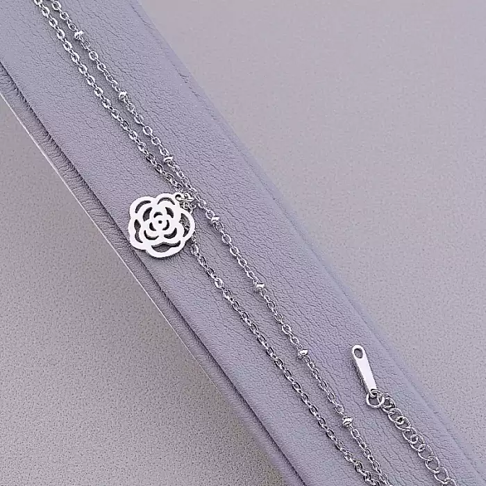 🏷️️ Браслет з карабіном на ногу Stainless Steel 20 см ss_85594