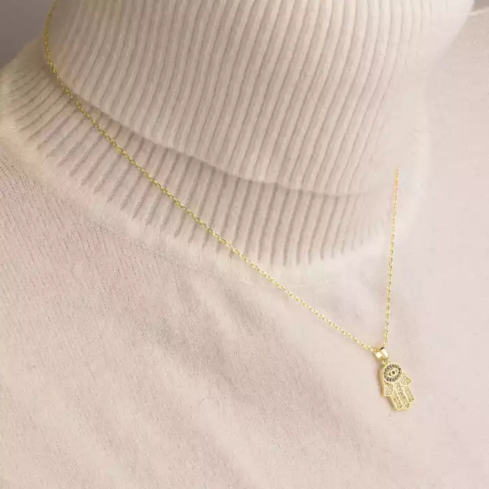 🏷️️ Підвіска Хамса Saiya Фіаніт 40 см (позолота 18к лимонна) ss_93518