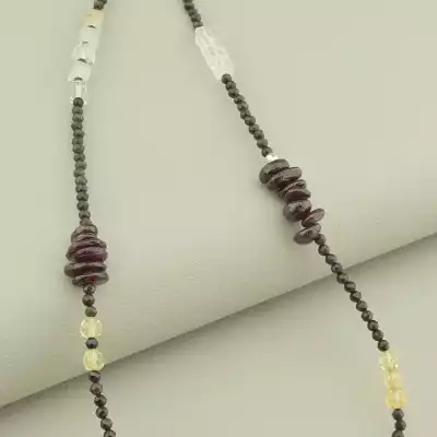 🏷️️ Підвіска Самоцвіти срібло (925 проба) 41 см. F-101842