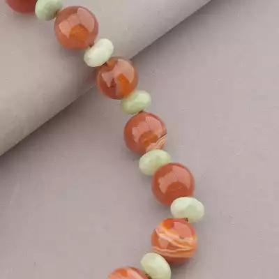 🏷️️ Намисто Сердолік срібло (925 проба) 64 см. F-94448