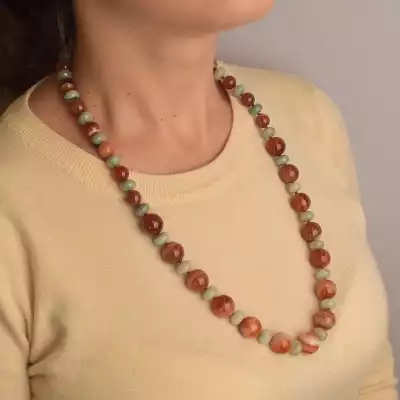 🏷️️ Намисто Сердолік срібло (925 проба) 64 см. F-94448