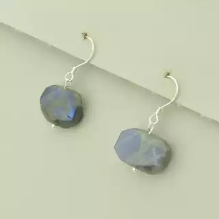 Сережки петля Лабрадор (срібло 925 проба)