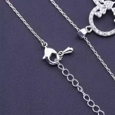 🏷️️ Підвіска серце Big Dipper Фіаніт 40 см (родій) F-54901