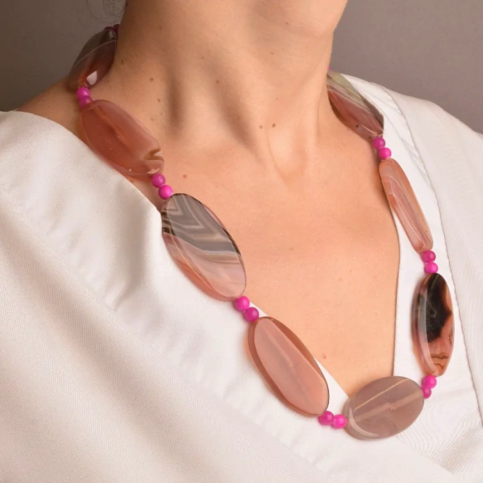 🏷️️ Намисто Агат 58 см. ss_87240