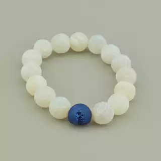 Браслет резинка Агат 17 см.