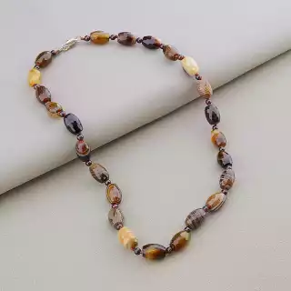 Намисто Агат, Гранат 48 см.