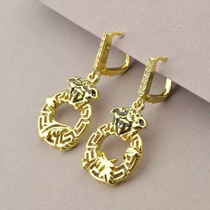 🏷️️ Підвіска + Сережки Фіаніт 46 см. (позолота 14k (лимонна)) ss_95678