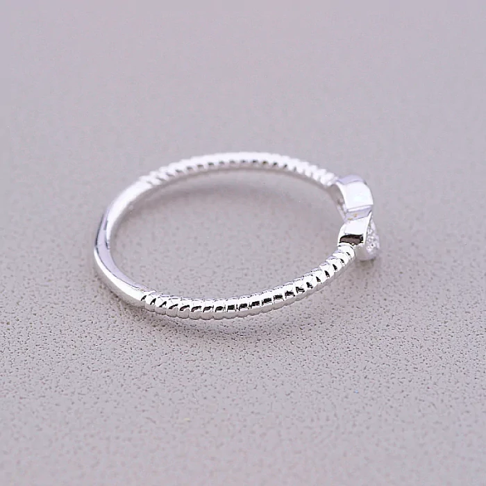 🏷️️ Каблучка серце Xuping Фіаніт (родій) ss_56961