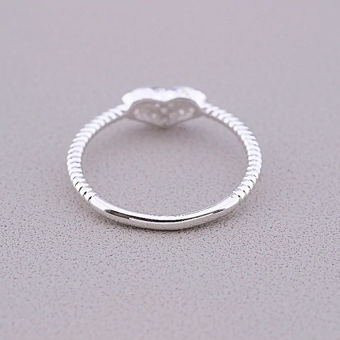 🏷️️ Каблучка серце Xuping Фіаніт (родій) ss_56961