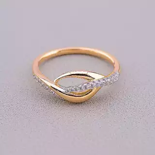 Каблучка Xuping Фіаніт (позолота-родій)