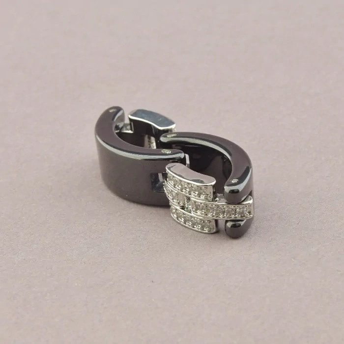 🏷️️ Каблучка Кераміка Фіаніт (родій) ss_96493