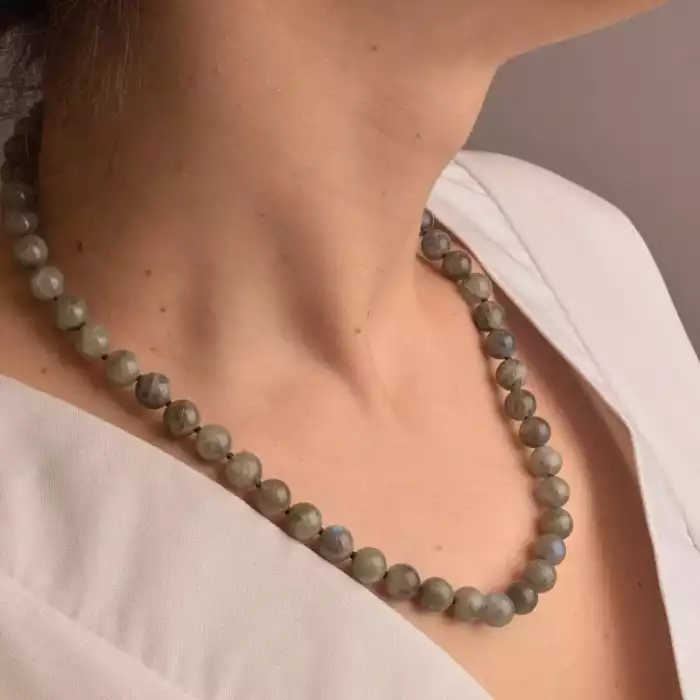 🏷️️ Намисто Лабрадор срібло (925 проба) 44 см. ss_89528