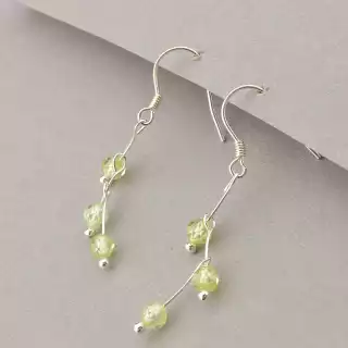 Сережки петля Циркон (срібло 925 проба)