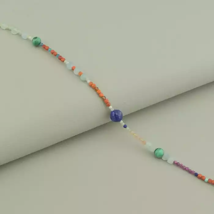 🏷️️ Підвіска Самоцвіти срібло (925 проба) 37 см. ss_97673