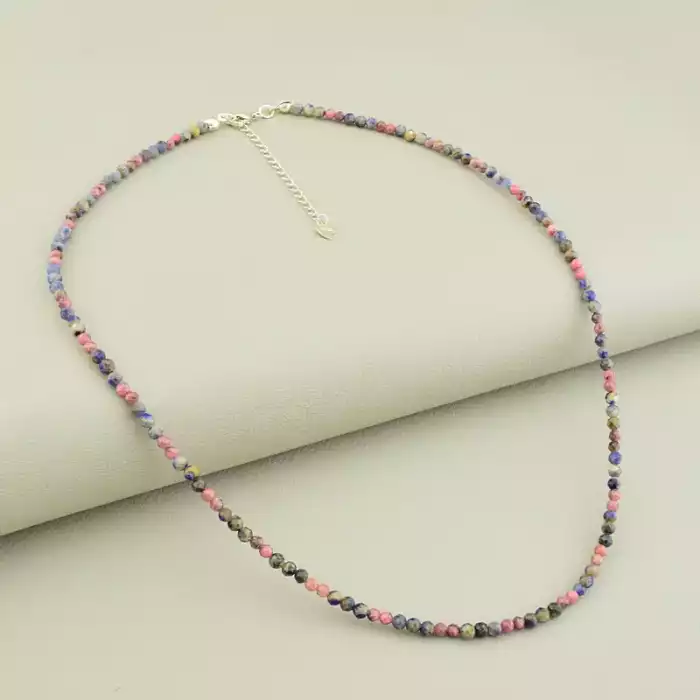 🏷️️ Підвіска Родоніт, Содаліт 47 см срібло (925) ss_105658