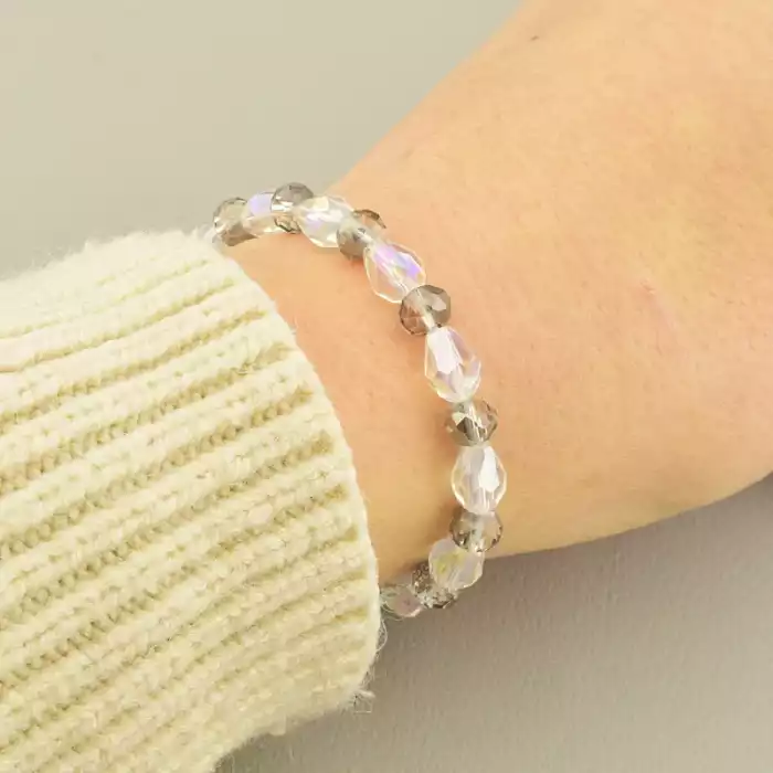 🏷️️ Браслет на резинці Чеський кришталь 17 см F-105958