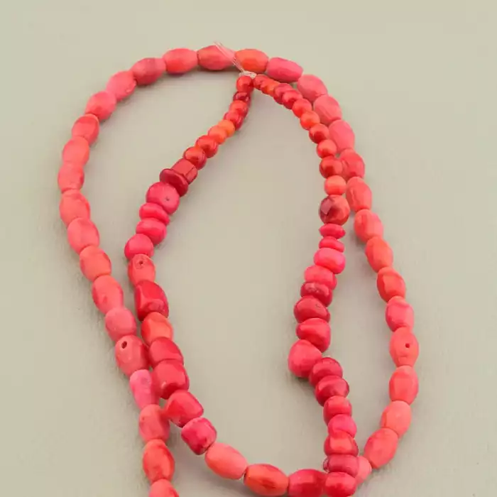 🏷️️ Намистини Корал 18 см 4 мм. (без застібки) F-106063