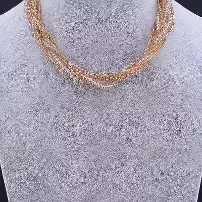 🏷️️ Намисто коса магніт Чеський кришталь 41 см F-106575