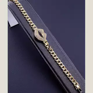 Браслет складний Xuping Фіаніт 18 см. (позолота 18к)