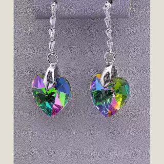 Сережки пусети Juleeze Фіаніт (родій)