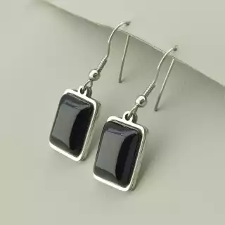 Сережки петля Агат