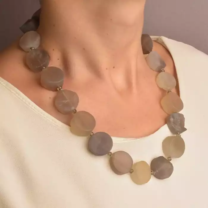 🏷️️ Намисто Агат 49 см ss_83543