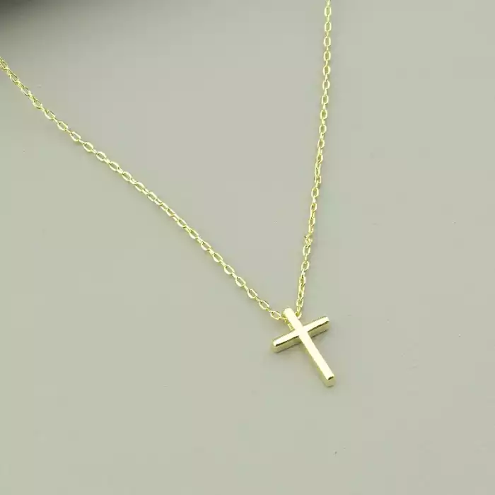🏷️️ Підвіска хрест Saiya 40 см (позолота 18к лимонна) ss_92577