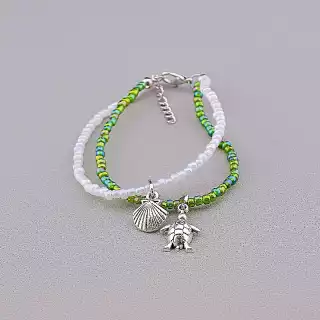 Браслет з карабіном Бісер 19 см