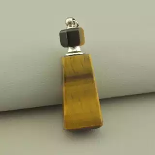 Кулон пляшечка Тигрове око 50x16мм.