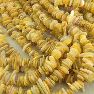 🏷️️ Намистини Перламутр 40 см. на нитці (натуральне каміння, без застібки) F-101140