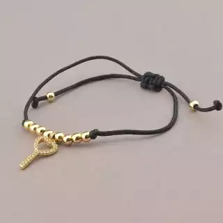 Браслет регульований Xuping Фіаніт 17 см (позолота 18к)