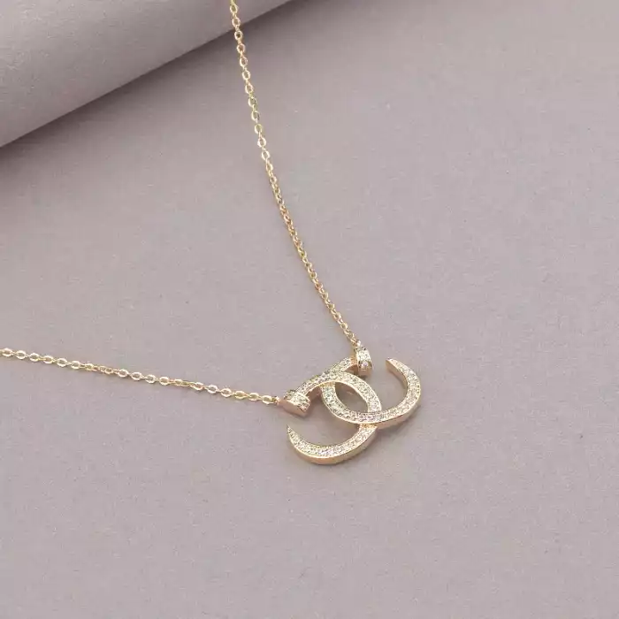 🏷️️ Підвіска Chanel Saiya Фіаніт 43 см (позолота 18к) ss_85813