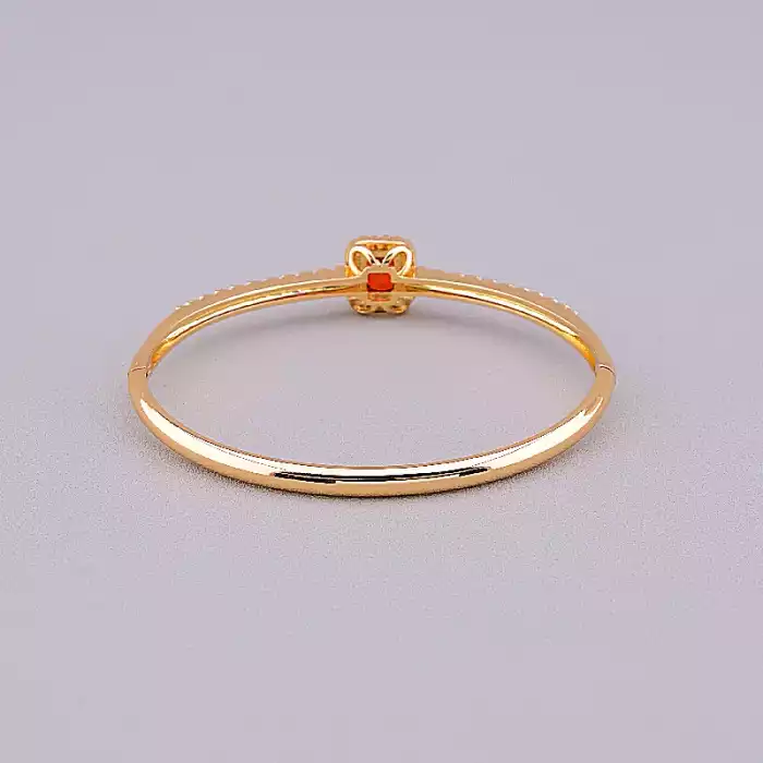 🏷️️ Браслет шарнірний Xuping Фіаніт 18 см (позолота 18к) ss_76802