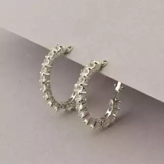 Сережки з французьким замком Winniana Фіаніт