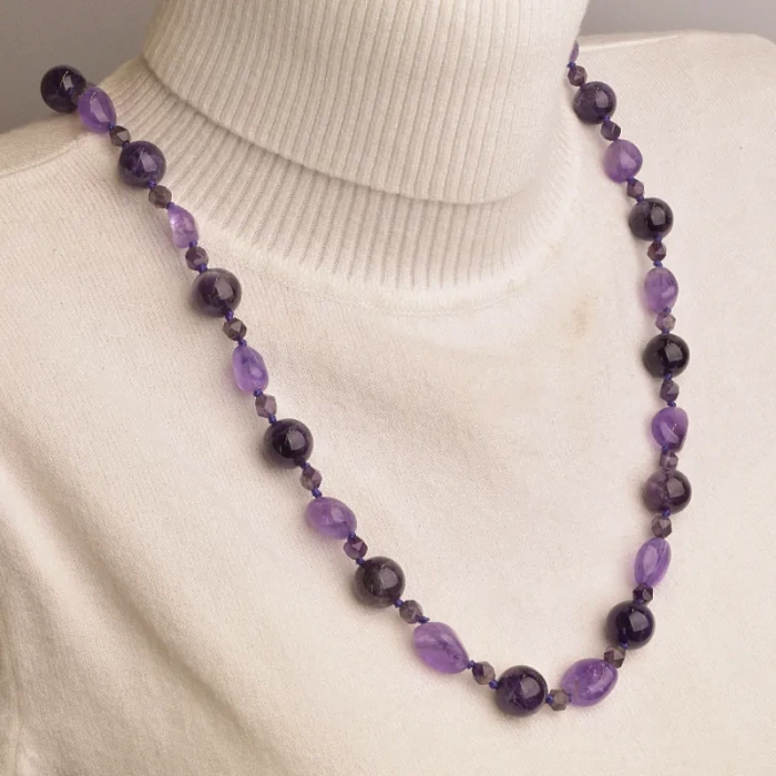 🏷️️ Намисто Аметист 67 см. ss_94549