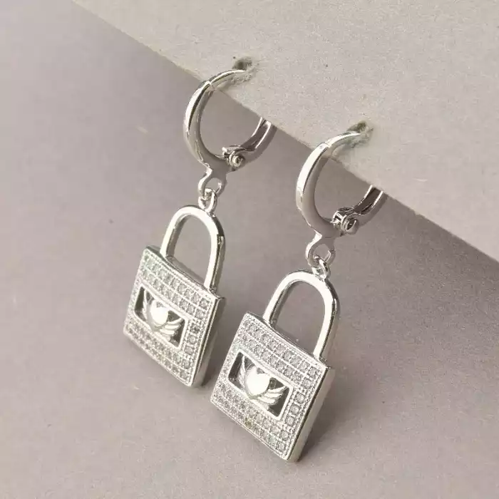 🏷️️ Сережки + Кулон XUPING Фіаніт (родій) ss_86985