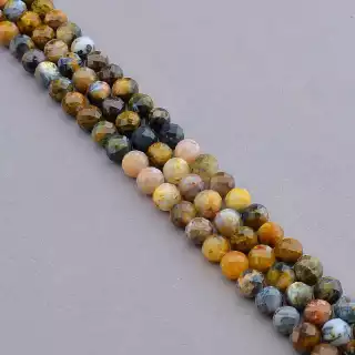 Намистини Самоцвіти 41 см. 7 мм. на нитці (натуральне каміння, без застібки) грановані