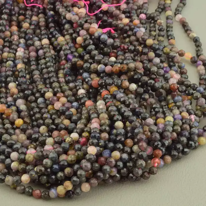 🏷️️ Намистини Самоцвіти 38 см. 4мм. на нитці (натуральне каміння, без застібки) ss_103905