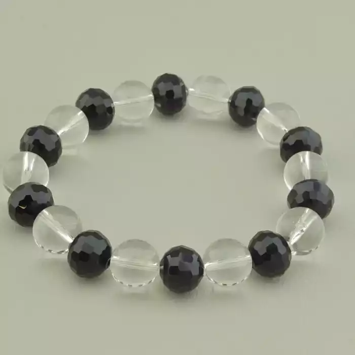 🏷️️ Браслет резинка Гірський кришталь, Чеський кришталь 18 см. ss_97574