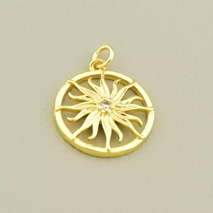 🏷️️ Кулон Фіаніт 18х18мм. (позолота 18к лимонна) ss_106474