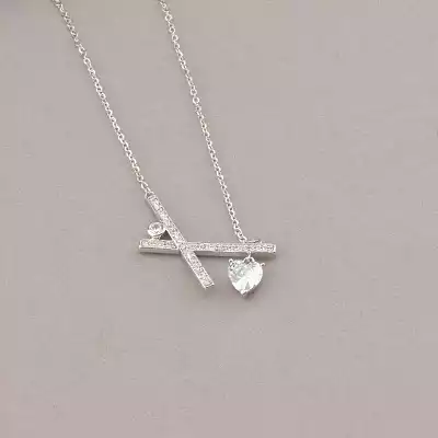 🏷️️ Підвіска Saiya Фіаніт 43 см (родій) F-83086