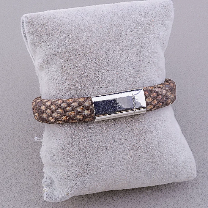 🏷️️ Браслет з магнітною застібкою Місячний камінь 17 см ss_15276