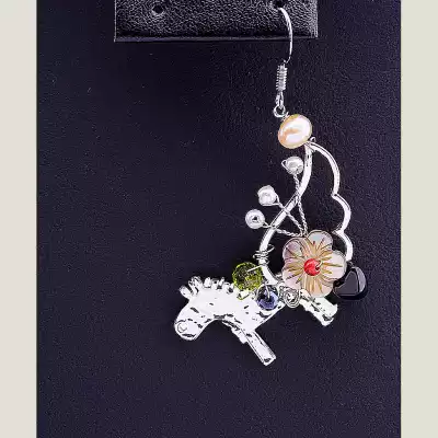 🏷️️ Сережки петельки Hand Made Самоцвіти F-40947