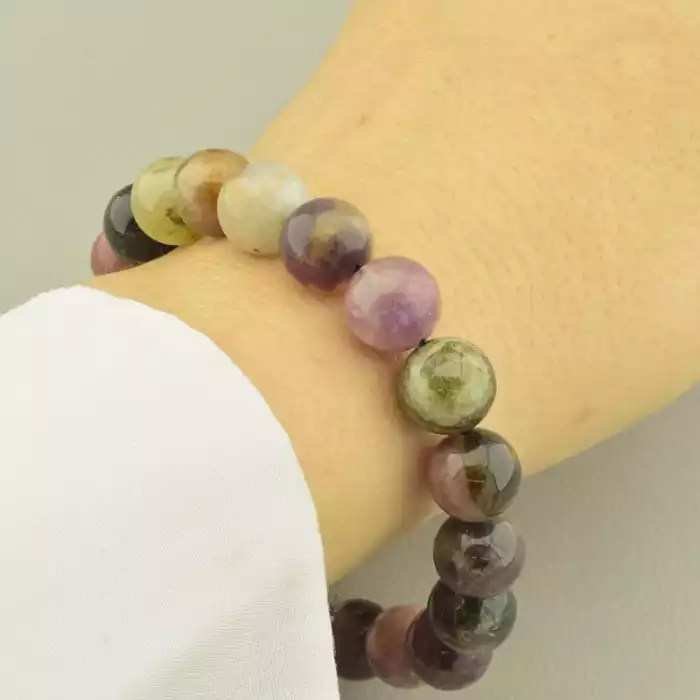 🏷️️ Браслет резинка Турмалін 18 см. ss_101844