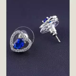 Сережки пусети Big Dipper Фіаніт (родій)