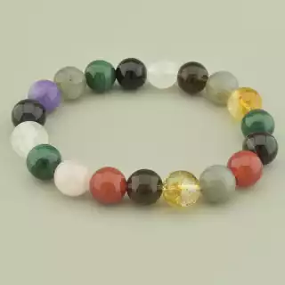 Браслет резинка Самоцвіти 18 см.